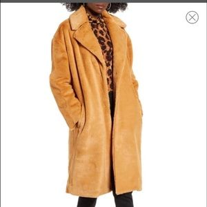 Mural Faux fur coat